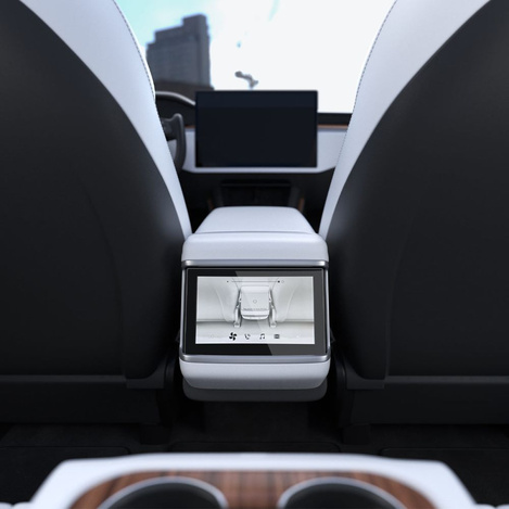 GEHÄRTETES GLAS Spigen GLAS.TR SLIM TESLA MODELL X 2022 / MODELL S 2021 SCHWARZ
