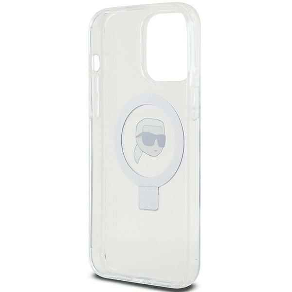 Karl Lagerfeld KLHMP15XHMRSKHH iPhone 15 Pro Max 6,7" weiß/weiß Hardcase Ring Stand Karl Head MagSafe