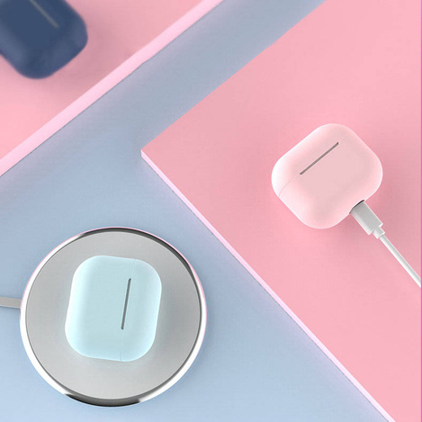 Case für AirPods Pro Silikon-Softcover für Kopfhörer schwarz (Case C)