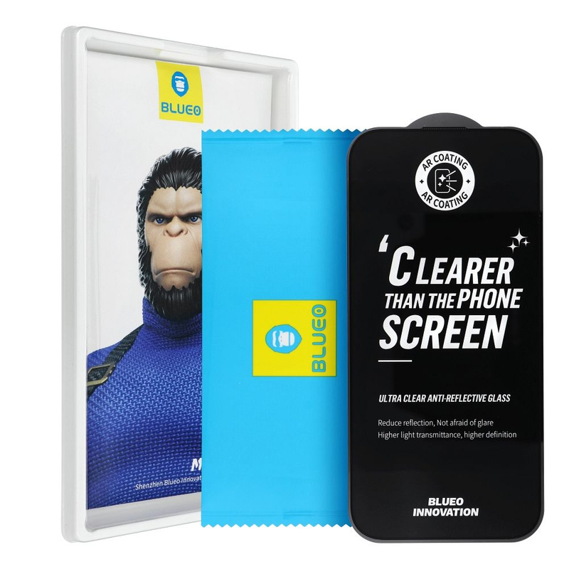 Szkło Hartowane 5D Mr. Monkey Glass - Apple iPhone 16 Pro czarny (Strong Premium AR)
