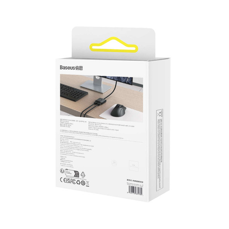 Baseus AirJoy 2in1 4K 60Hz bi-directional HDMI adapter with built-in 1m cable - black