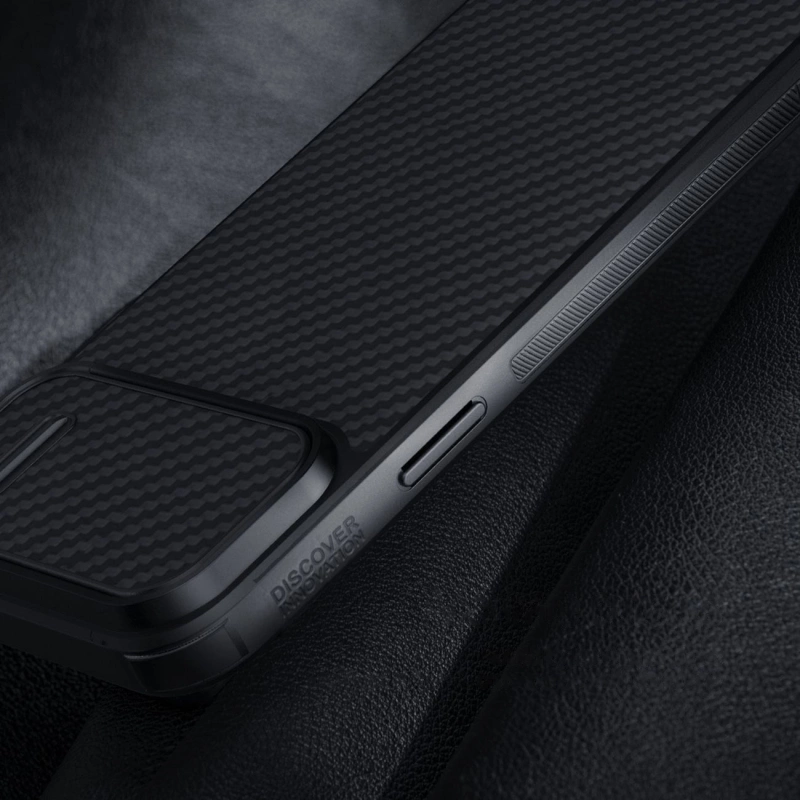 Nillkin Synthetic Fiber S Case iPhone 14 Pro case with camera cover, black