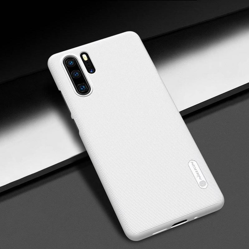 Nillkin Super Frosted Shield wzmocnione etui pokrowiec + podstawka Huawei P30 Pro czarny