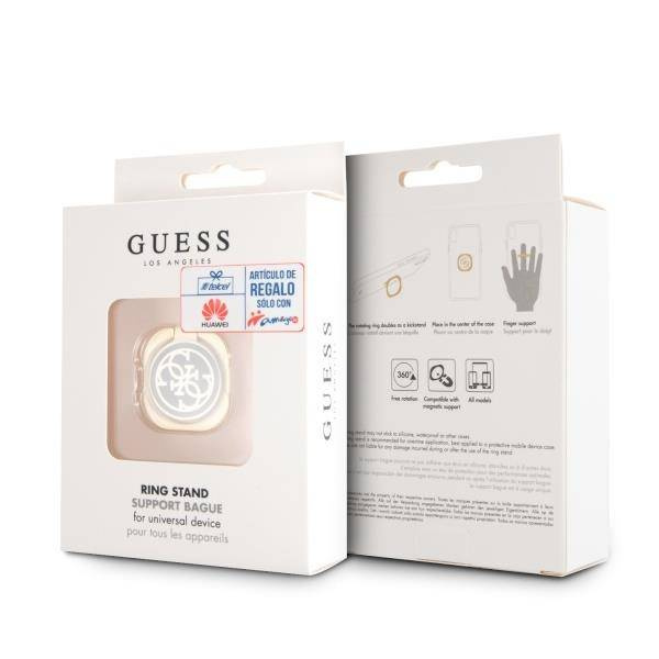 Etui Guess Ring stand GURSEQGBK złoto-czarny /gold & black 4G