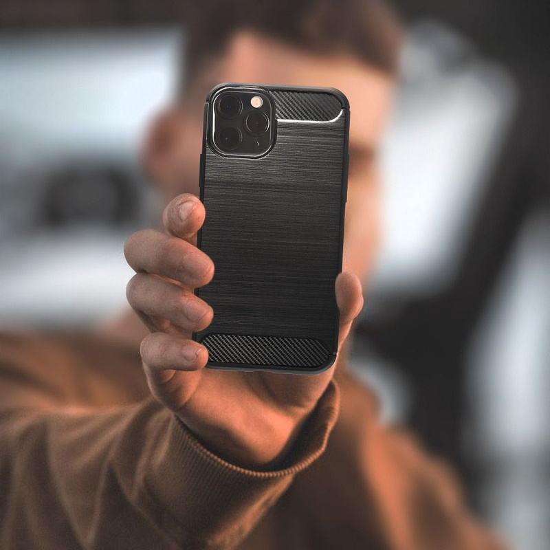 Futerał CARBON do IPHONE SE 2020 czarny