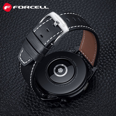 Pasek do Samsung Galaxy Watch Forcell F-Design FS21 skóra ekologiczna 22 mm brązowy