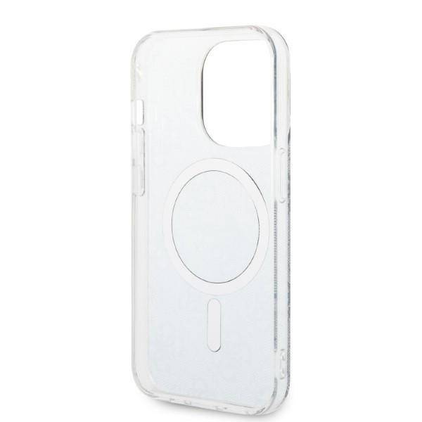 Guess Bundle Pack MagSafe 4G - Zestaw etui + ładowarka MagSafe iPhone 14 Pro (niebieski/złoty)