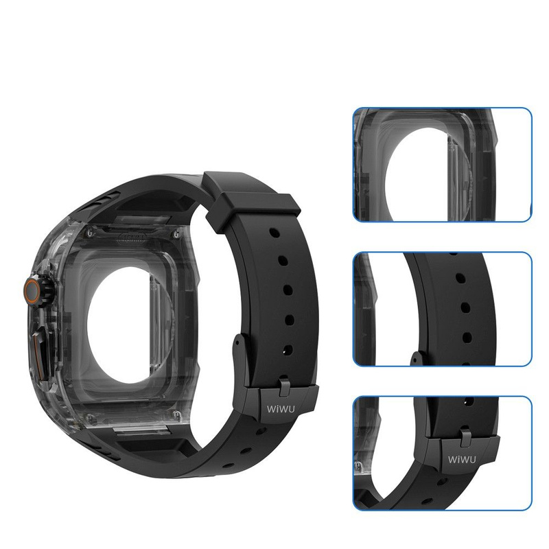 WiWU - Pasek do smartwatcha Wi-WB013 Rambo Watch Band 42/44/45mm - czarny
