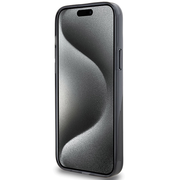 Karl Lagerfeld Ring Stand Karl Head MagSafe Hülle für iPhone 15 Plus / 14 Plus – Schwarz