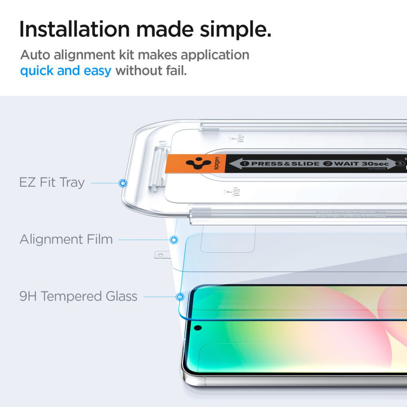 SZKŁO HARTOWANE SPIGEN GLAS.TR ”EZ FIT” 2-PACK GALAXY S24 FE CLEAR