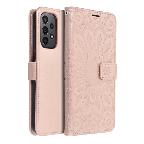 Kabura MEZZO Book do SAMSUNG A23 5G mandala złoty róż