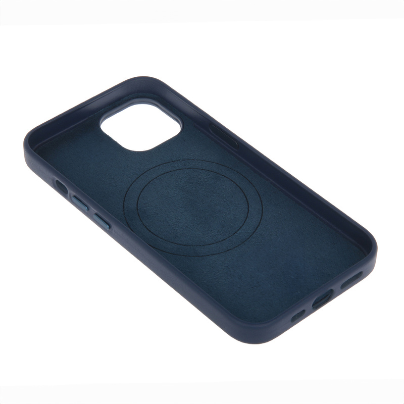 Nakładka Mag Leather do iPhone 16 6,1" ciemnoniebieska