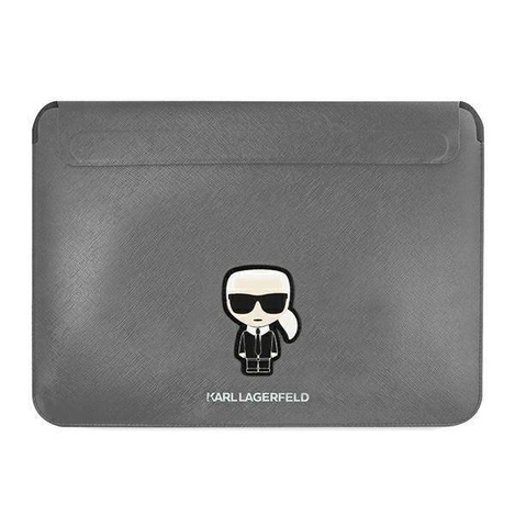 Karl Lagerfeld Sleeve KLCS14PISFG 13/14 &quot;silver / siver Saffiano Ikonik Karl
