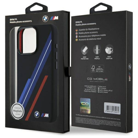 Original Case IPHONE 16 PRO MAX BMW Hardcase Silicone Random Lines MagSafe (BMHMP16X23SSPK) black