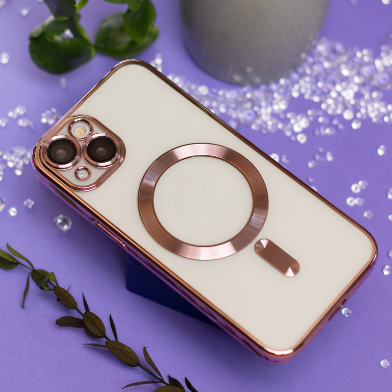 Nakładka Color Chrome Magsafe do iPhone 13 6,1" różowo-złota