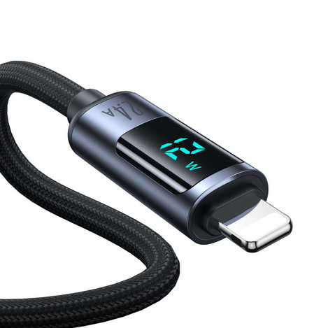 Lightning Kabel - USB A 2,4 A 1,2 m mit LED-Anzeige Joyroom S-AL012A16 - Schwarz