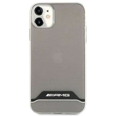 Etui IPHONE 11 Mercedes AMG Hardcase Electroplate Black&White (AMHCN61TCBW) transparentne