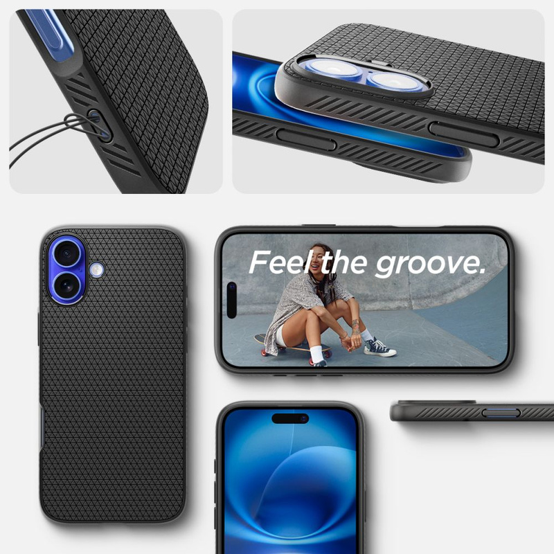 SPIGEN LIQUID AIR IPHONE 16 MATTE BLACK