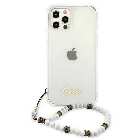 Guess GUHCP12MKPSWH iPhone 12/12 Pro 6,1" Transparent hardcase White Pearl