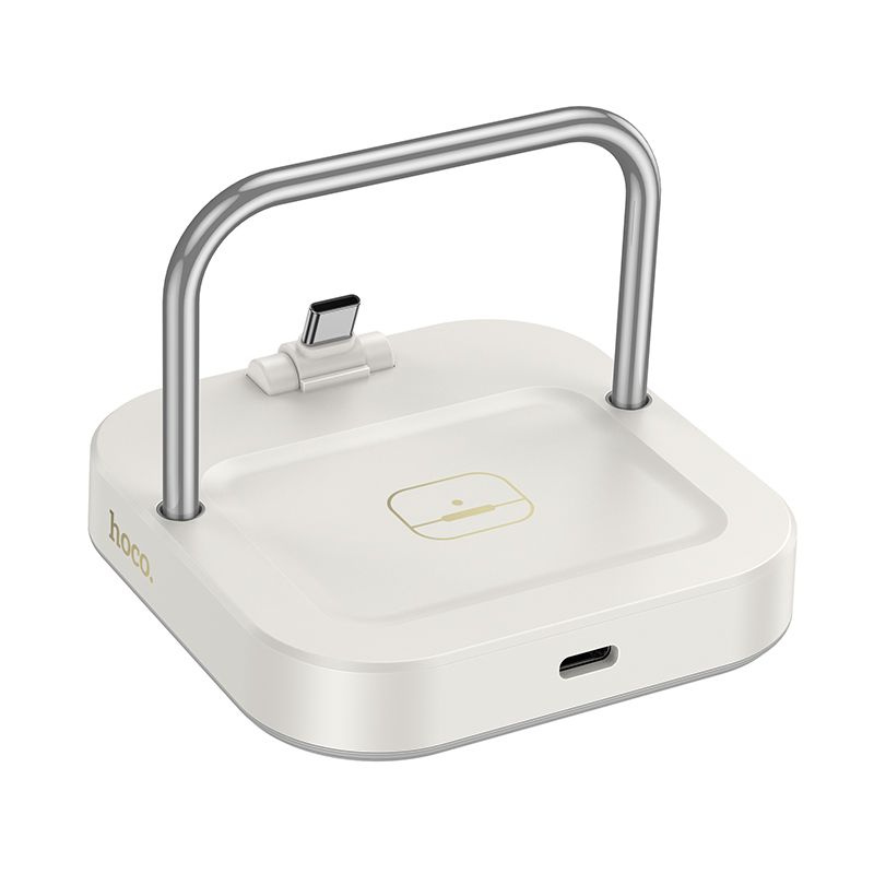 HOCO ładowarka biurkowa 2w1 Typ C + ładowanie bezprzewodowe 5W PD QC 3A 30W CQ16B biała