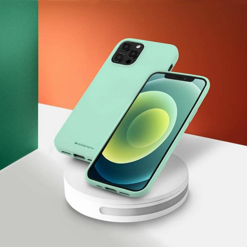 Schutzhülle IPHONE 14 PRO MAX Mattes Silikon Mercury Soft Jelly minze