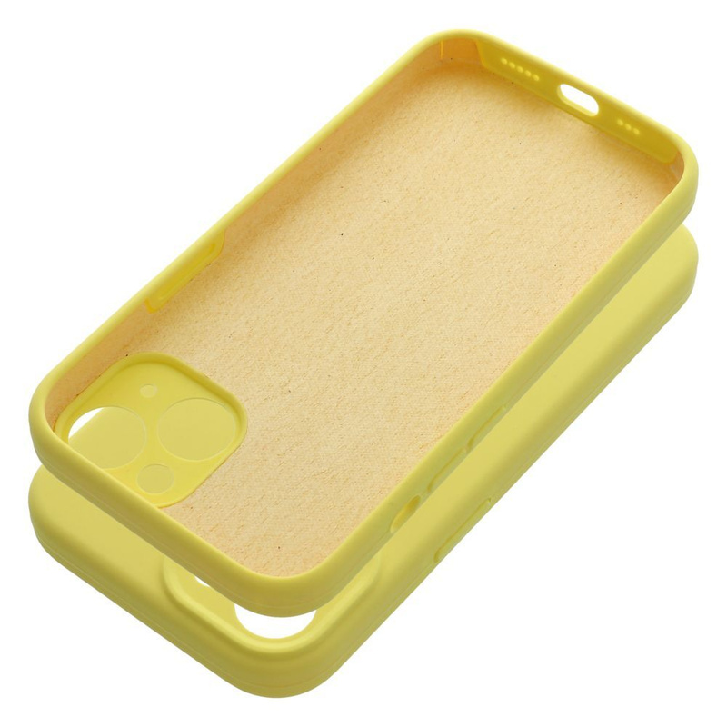 Futerał SILICONE 2mm do IPHONE 15 żółty