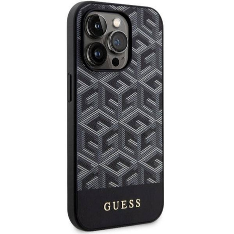 Guess GUHMP14XHGCFSEK iPhone 14 Pro Max 6.7" black/black hardcase GCube Stripes MagSafe