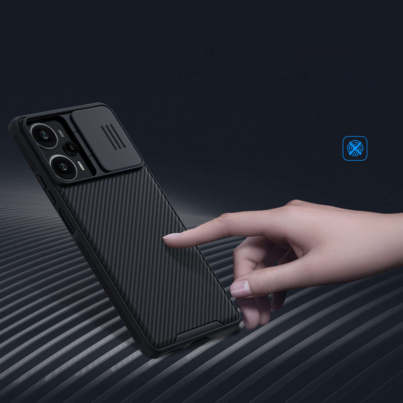 Xiaomi Redmi Note 12 Turbo / Xiaomi Poco F5 Armor Case with Camera Cover Nillkin CamShield Pro Case - Black