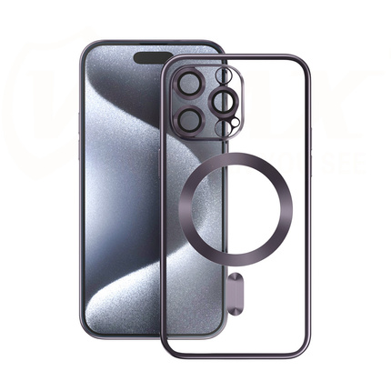 Vmax nakładka Electroplating Mag TPU do iPhone 16 Plus 6,7" fioletowa
