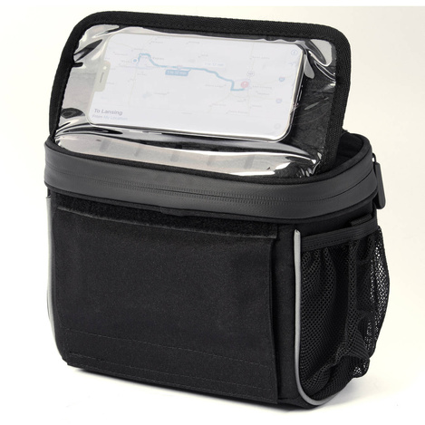 Wozinsky bicycle handlebar bag bike shoulder bag black (WBHBB-01)