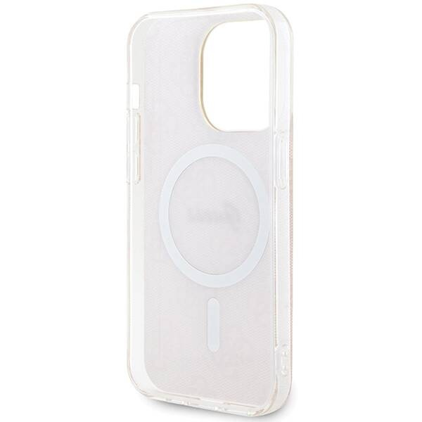 Oryginalne Etui GUESS hardcase IML 4G MagSafe GUHMP15LH4STP do Iphone 15 Pro różowy