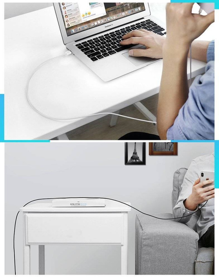 Ugreen kabel przewód USB - Lightning MFI 2m 2,4A biały (20730)