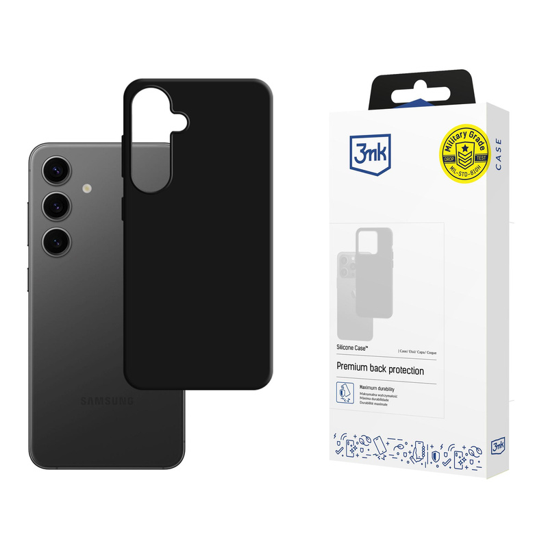 3MK SILICONE CASE SAMSUNG S24 BLACK