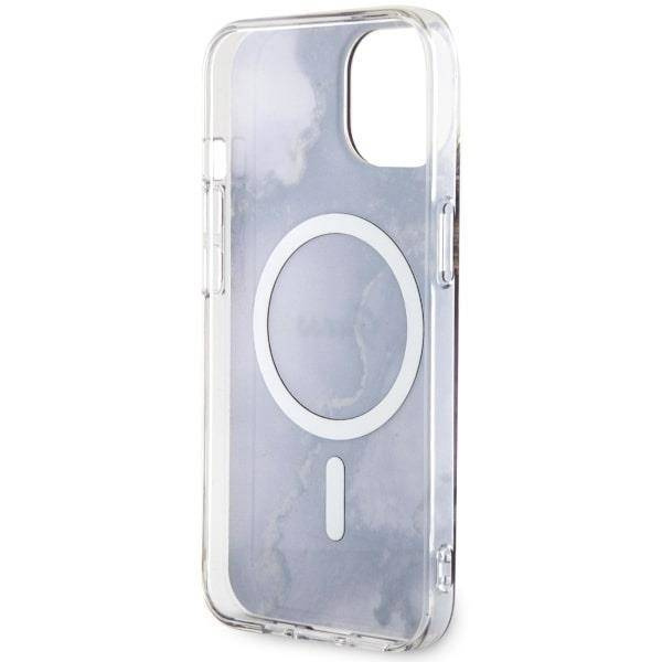 Guess GUHMP14SHTMRSU iPhone 14 6.1&quot; lila/lila Hardcase Golden Marble MagSafe