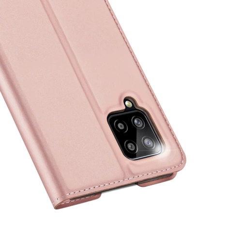 Etui SAMSUNG GALAXY A42 5G z klapką Dux Ducis skórzane Skin Leather jasny róż