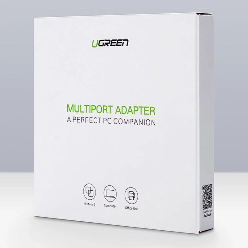 Ugreen 20265 USB-A / RJ45 1000 MBit/s HUB 3x USB 3.0 Netzwerkadapter – Schwarz