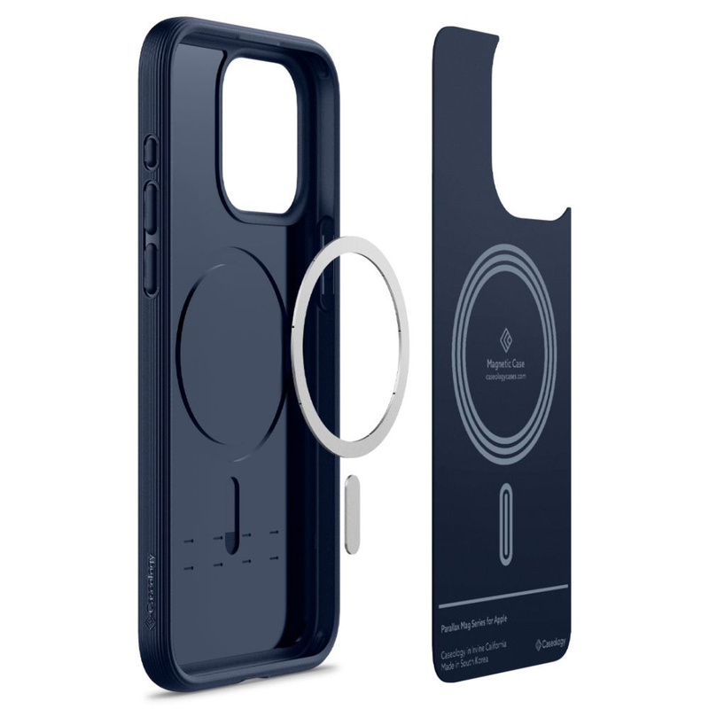 Case APPLE IPHONE 15 PRO MAX Caselogy Parallax Mag MagSafe navy blue