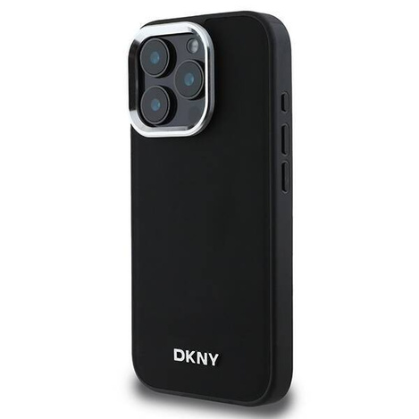 DKNY DKHMP16LPSCMCLK iPhone 16 Pro 6.3" czarny/black hardcase Plain Silver Logo MagSafe