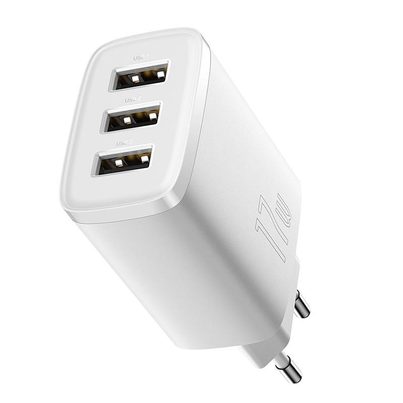 Baseus Compact Charger 3U 17W EU White
