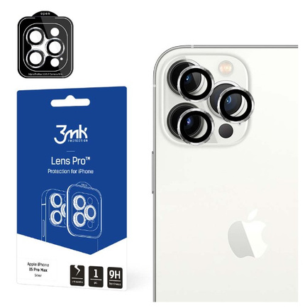 3MK LENS PROTECTION PRO IP 15 PRO MAX SILVER