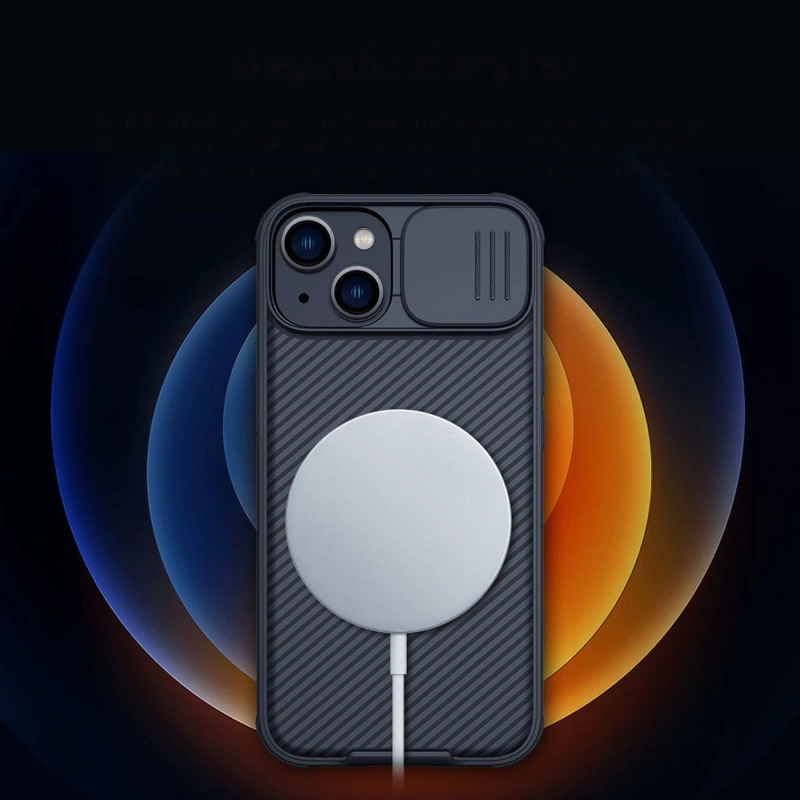 Nillkin CamShield Pro Magnetische Hülle iPhone 14 Plus Cover Kameraschutz Blau (mit MagSafe)