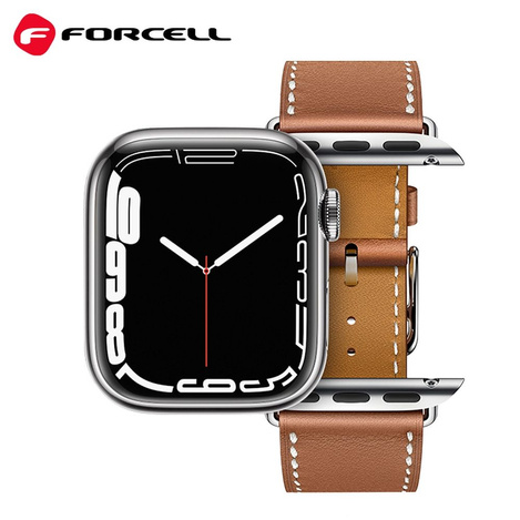 Pasek do Apple Watch Forcell F-Design FA20 magnetyczny skóra ekologiczna 42 / 44 / 45 / 49 mm brązowy
