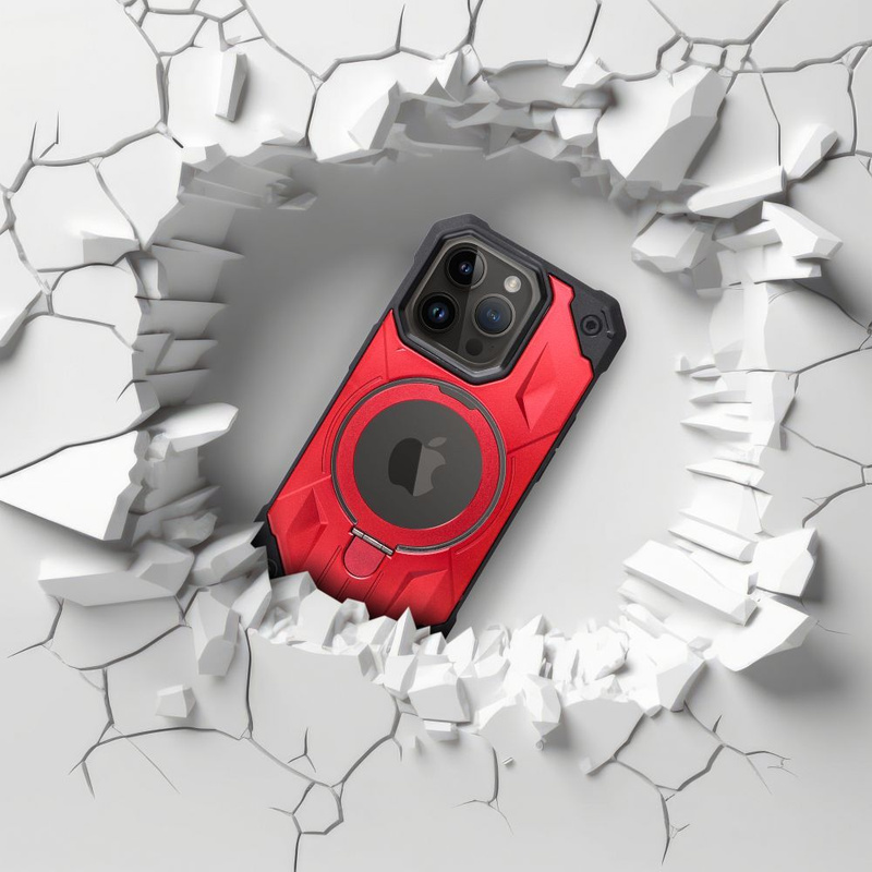 Futerał Armor Mag Cover kompatybilny z MagSafe do IPHONE 11 PRO czerwony