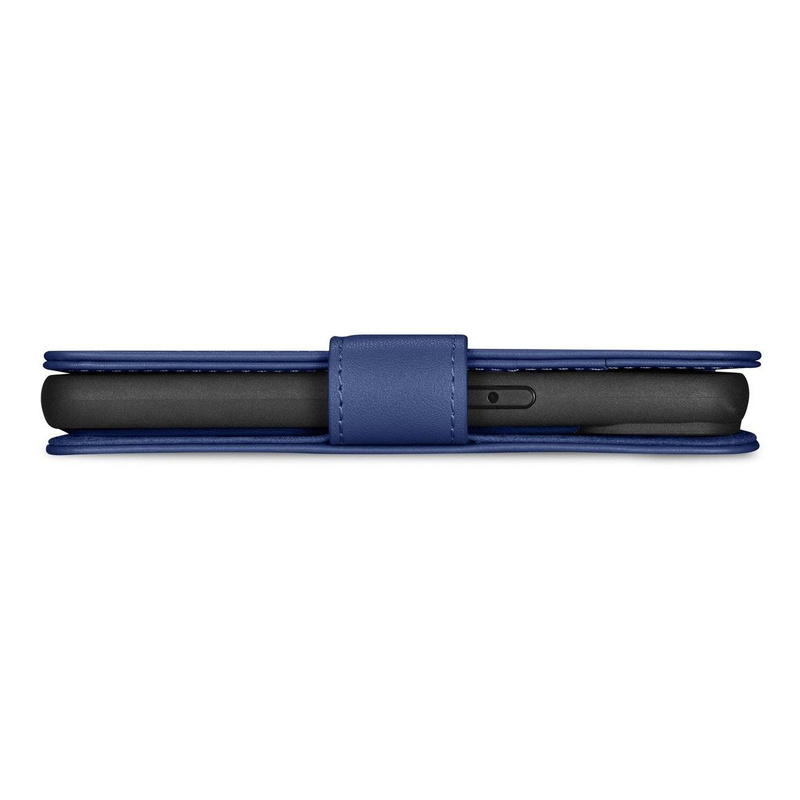 iCarer Wallet Case 2in1 etui iPhone 14 skórzany pokrowiec z klapką Anti-RFID niebieski (WMI14220725-BU)