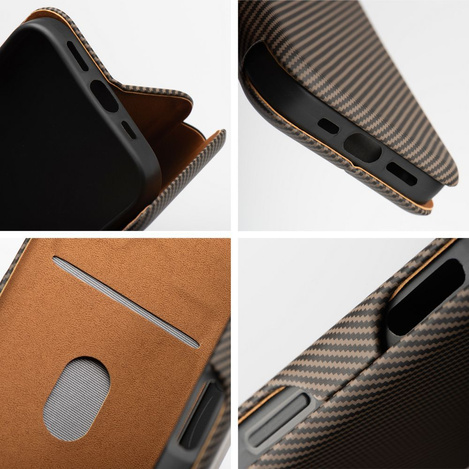 Kabura FOLIO Side Magnet do IPHONE 16 PRO brązowy