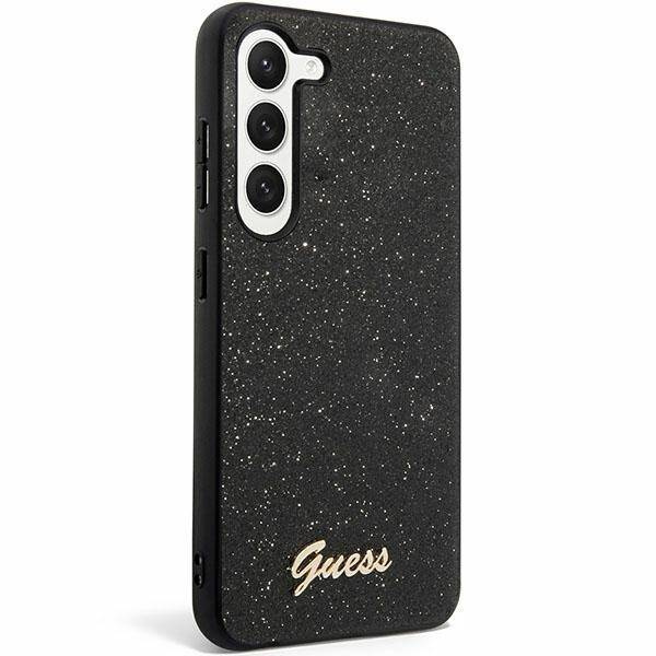Oryginalne Etui GUESS Hardcase GUHCS24SHGGSHK do Samsung S24 (Glitter Script / czarny)