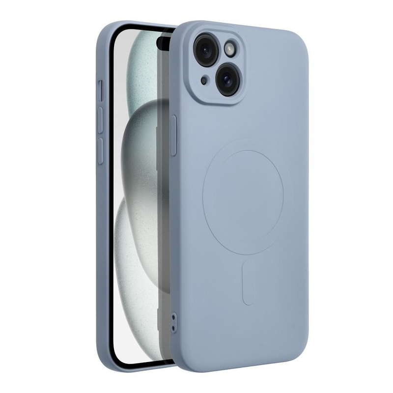 Futerał Silicone Mag Cover kompatybilny z MagSafe do IPHONE 15 PLUS jasny niebieski