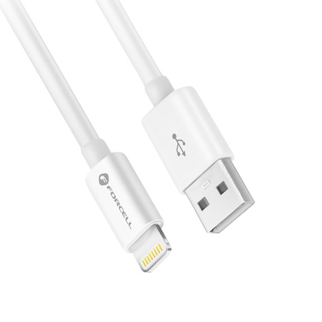 FORCELL kabel USB A do Lightning 8-pin MFi 2,4A/5V 12W C703 1m biały