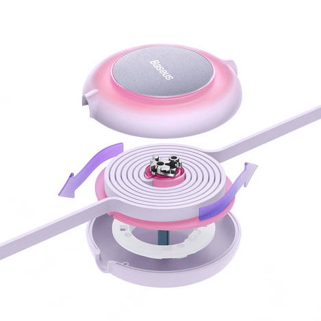 Baseus Bright Mirror 2 3in1 USB Type A cable - micro USB + Lightning + USB Type C 3.5A 1.1m purple (CAMJ010005)