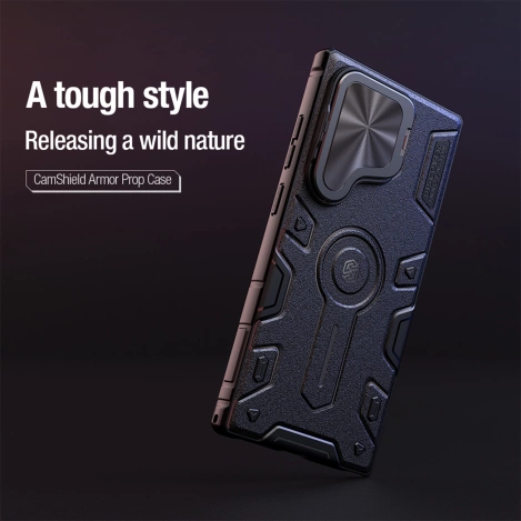 Nillkin CamShield Armor Prop Hülle für Samsung Galaxy S24 Ultra – schwarz